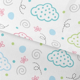Geometric Dots Clouds Waterproof Oxford