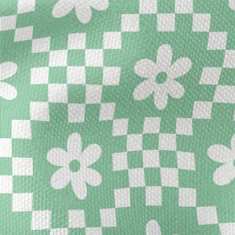 Flower Checkerboard Waterproof Canvas