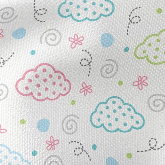 Geometric Dots Clouds Waterproof Canvas