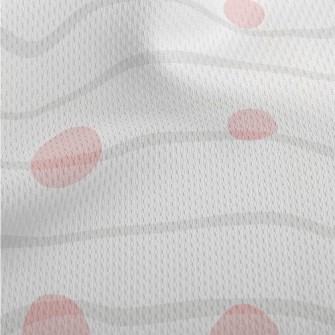 Stripe Transparent Dots Athletic Mesh Flat Back