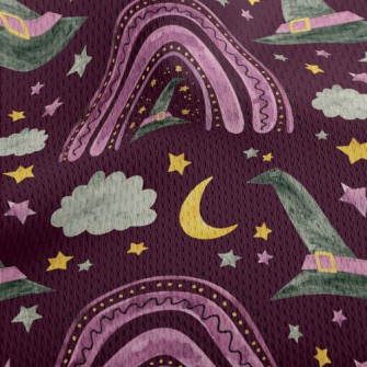 Magic Rainbow Witch Hat Athletic Mesh Flat Back