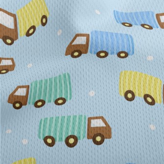 Cute Big Truck Athletic Mesh Flat Back