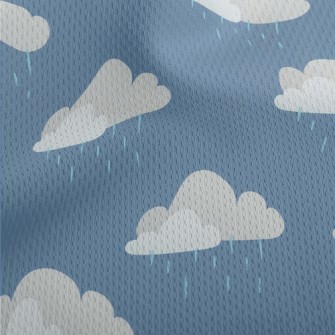 Cloudy Rainy Day Athletic Mesh Flat Back