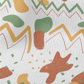 Color Block Wave Lines Terry