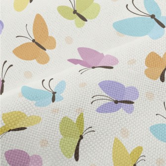 Colorful Flying Butterflies Performance Linen