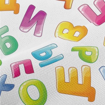 Color Saturated English Words Performance Linen