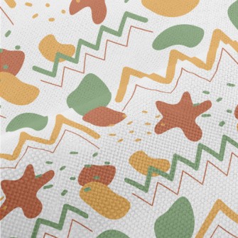 Color Block Wave Lines Performance Linen