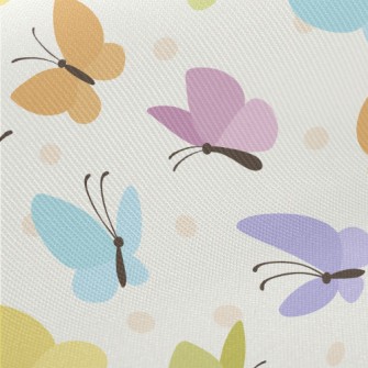 Colorful Flying Butterflies Twill