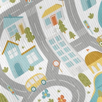 Busy City Road Standard Corduroy