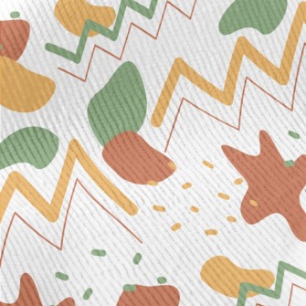 Color Block Wave Lines Standard Corduroy