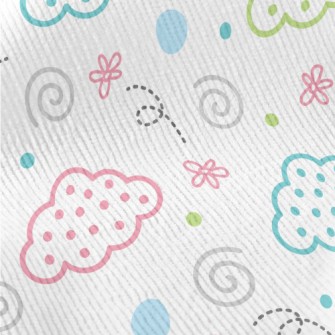 Geometric Dots Clouds Standard Corduroy