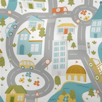 Busy City Road Dobby