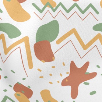 Color Block Wave Lines Stretch Ponte