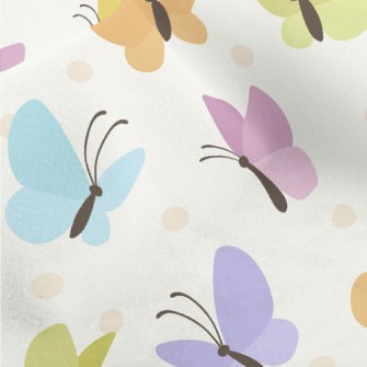 Colorful Flying Butterflies Micro Fleece
