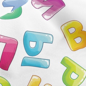 Color Saturated English Words Micro Fleece