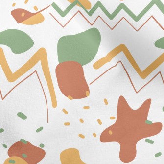 Color Block Wave Lines Micro Fleece