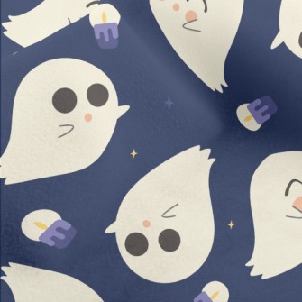 Cute Ghost Candle Micro Fleece