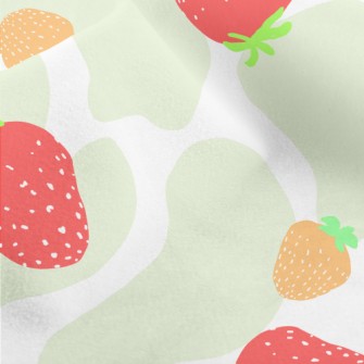 Seasonal Two-color Strawberry Micro Fleece