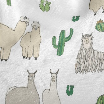 Cute Alpaca Cactus Minky