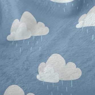 Cloudy Rainy Day Minky