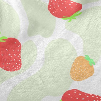 Seasonal Two-color Strawberry Minky