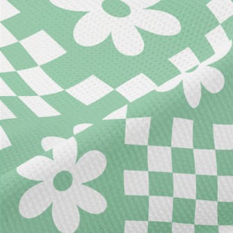 Flower Checkerboard Piqué