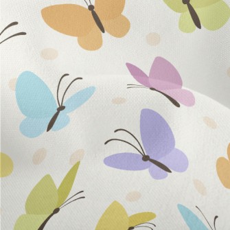 Colorful Flying Butterflies Lightweight Performance Linen