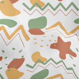 Color Block Wave Lines Lightweight Performance Linen