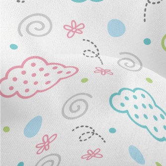 Geometric Dots Clouds Lightweight Performance Linen