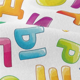Color Saturated English Words Modern Jersey