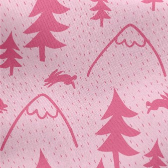 Deep Mountain Forest In The Ra Jersey Backed Fleece