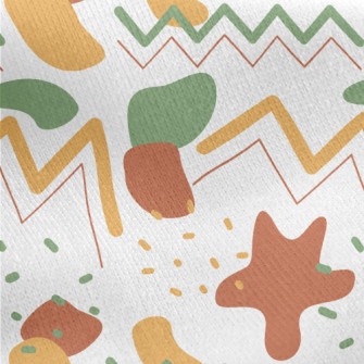 Color Block Wave Lines Jersey Backed Fleece
