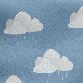 Cloudy Rainy Day Jersey Backed Fleece