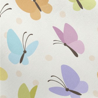 Colorful Flying Butterflies Pongee