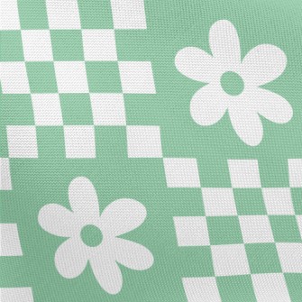 Flower Checkerboard Pongee