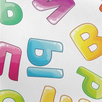 Color Saturated English Words Pongee