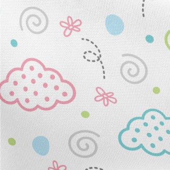 Geometric Dots Clouds Pongee