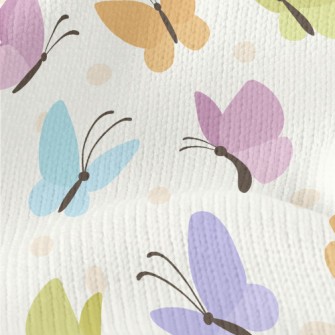 Colorful Flying Butterflies Stretch Jersey