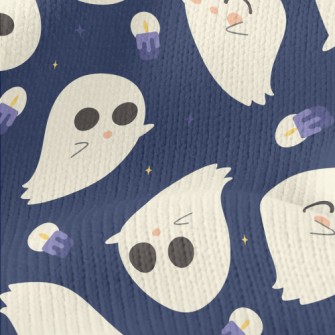 Cute Ghost Candle Stretch Jersey