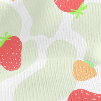 Seasonal Two-color Strawberry Stretch Jersey