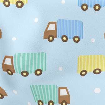Cute Big Truck Lightweight Cotton Poplin