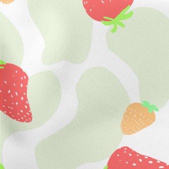 Seasonal Two-color Strawberry Lightweight Cotton Poplin