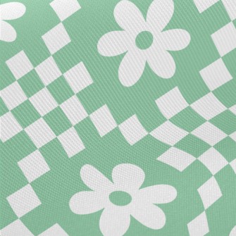 Flower Checkerboard Midweight Cotton Poplin