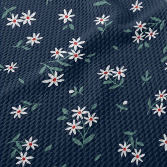 Fresh Small White Flowers Birdseye Piqué