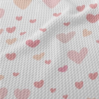 Irregular Size Love Heart Birdseye Piqué