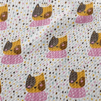 Dot Crown Cat Birdseye Piqué