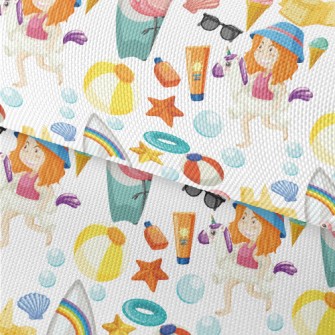 Beach Girl Playing In The Wate Waterproof Oxford