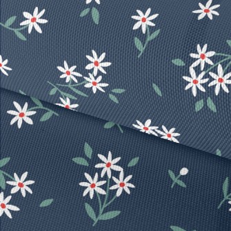 Fresh Small White Flowers Waterproof Oxford