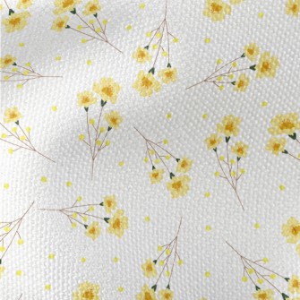 Warm Little Yellow Flower Waterproof Canvas
