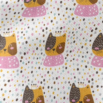 Dot Crown Cat Waterproof Canvas